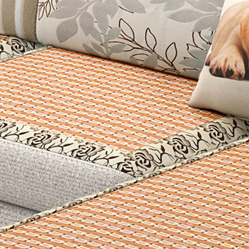 120.08"L x 70.87"W x 37.4"H Farmhouse Fabric Cushion Back Sectionals with Pillows