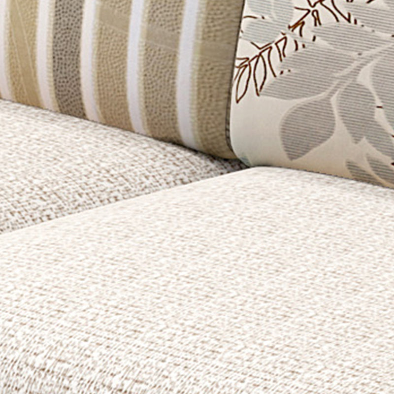 120.08"L x 70.87"W x 37.4"H Farmhouse Fabric Cushion Back Sectionals with Pillows