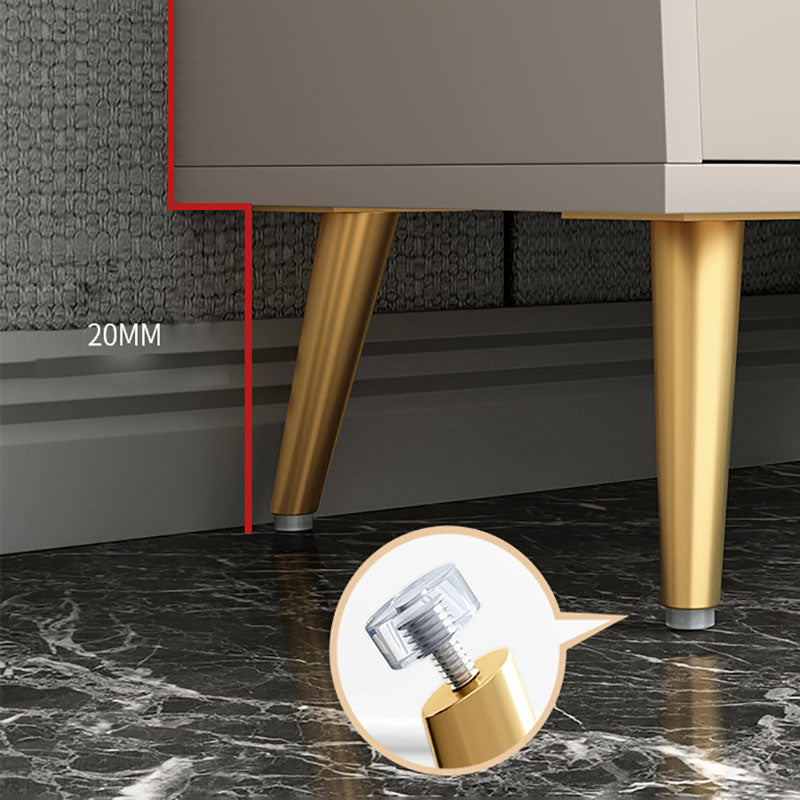 Glam Vertical Standard Bookcase Manufactured Wood Bookcase with Door and Drawers