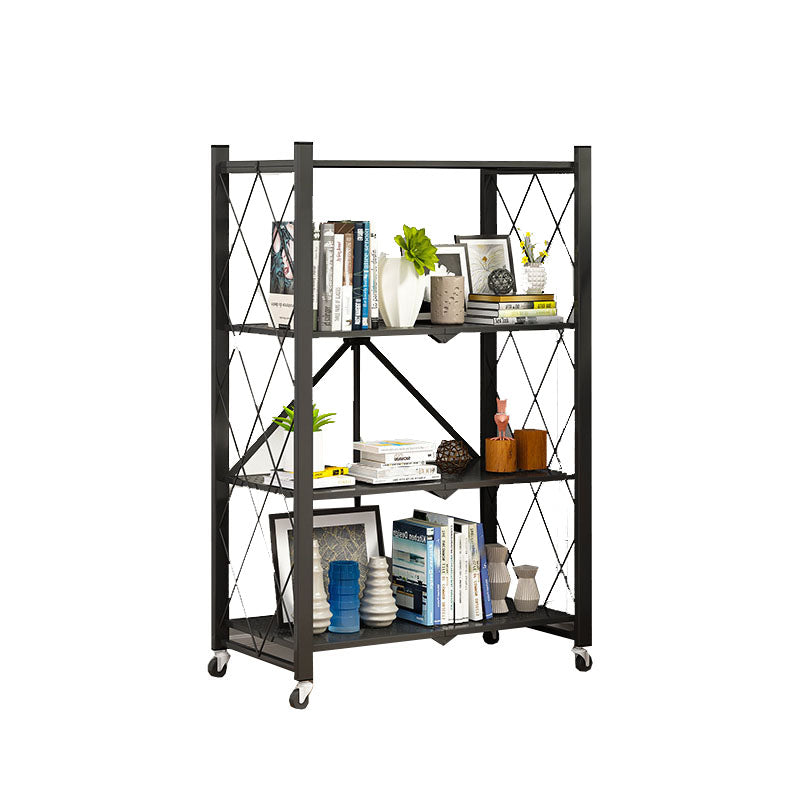3/4/5-Shelf-Stahl Industrial ETAGERE BOOKSELE SCHELICE SPICAL OPEN BOOKSELEL mit Zauberrädern