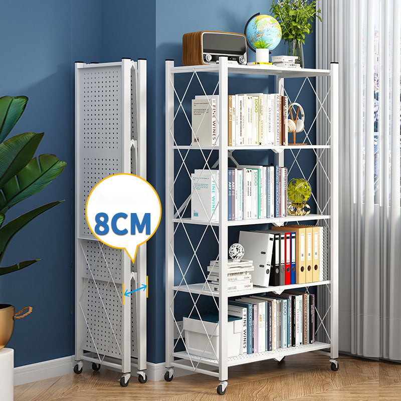 3/4/5-Shelf-Stahl Industrial ETAGERE BOOKSELE SCHELICE SPICAL OPEN BOOKSELEL mit Zauberrädern