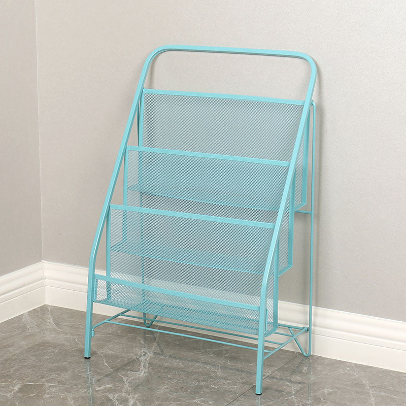 Industrial Metal Ladder Bookshelf Iron Vertical Bookshelf for Home