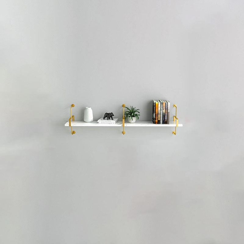 9.84"W Bookshelf Glam Style Wall Mounted Bookcase for Home Office Study Room