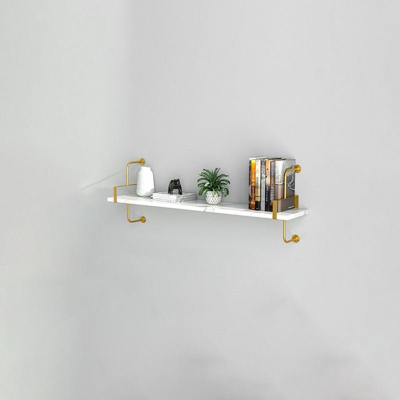 9.84"W Bookshelf Glam Style Wall Mounted Bookcase for Home Office Study Room