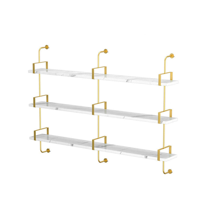 9.84"W Bookshelf Glam Style Wall Mounted Bookcase for Home Office Study Room