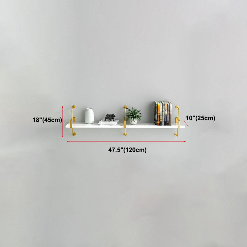 9.84"W Bookshelf Glam Style Wall Mounted Bookcase for Home Office Study Room