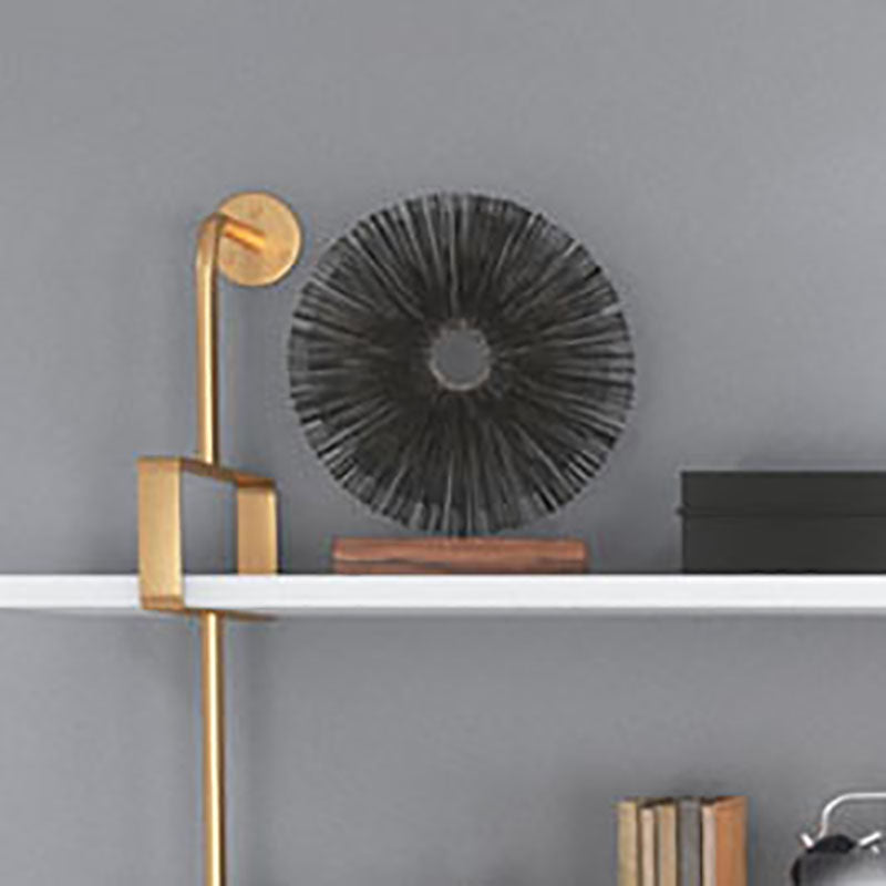 7,87 "W Bücherregal Glamstil Wandmontage Massives Holzbuchhandel für Bürostudienzimmer