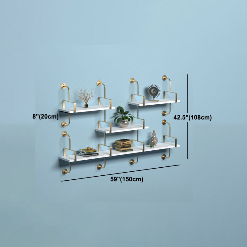 7,87 "W libreria in legno a parete in stile glam a parete per sala da studio sala