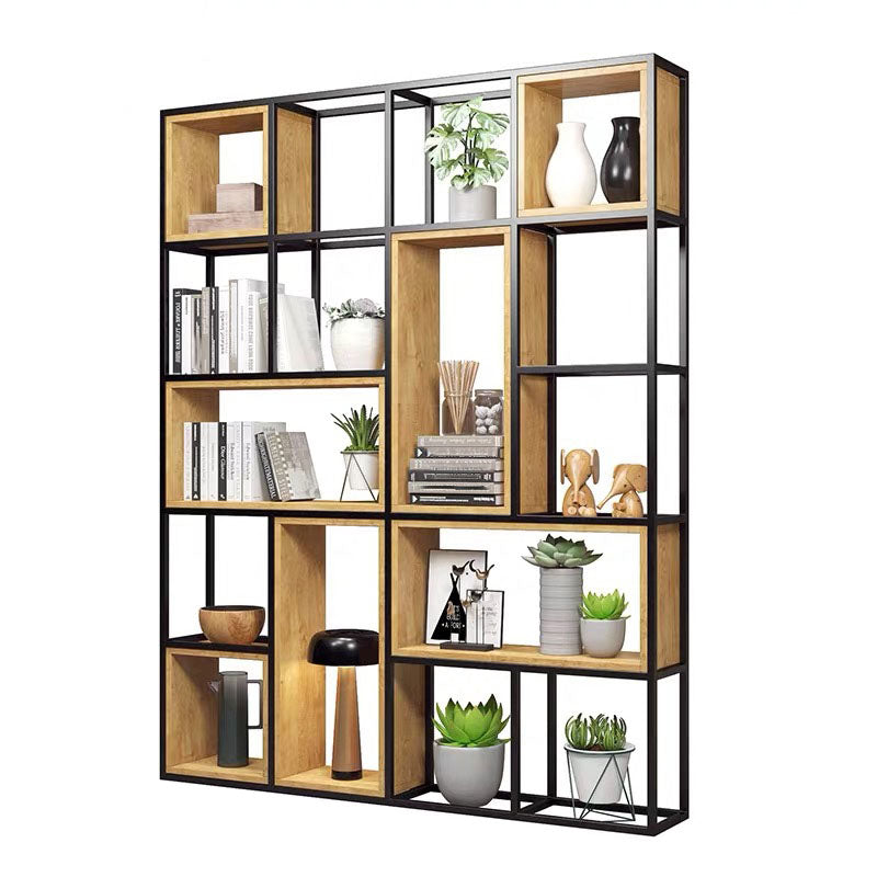 9.84"W Bookcase Industrial Style Open Back Bookcase for Home  Study Room Office