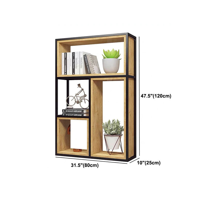 9.84"W Bookcase Industrial Style Open Back Bookcase for Home  Study Room Office