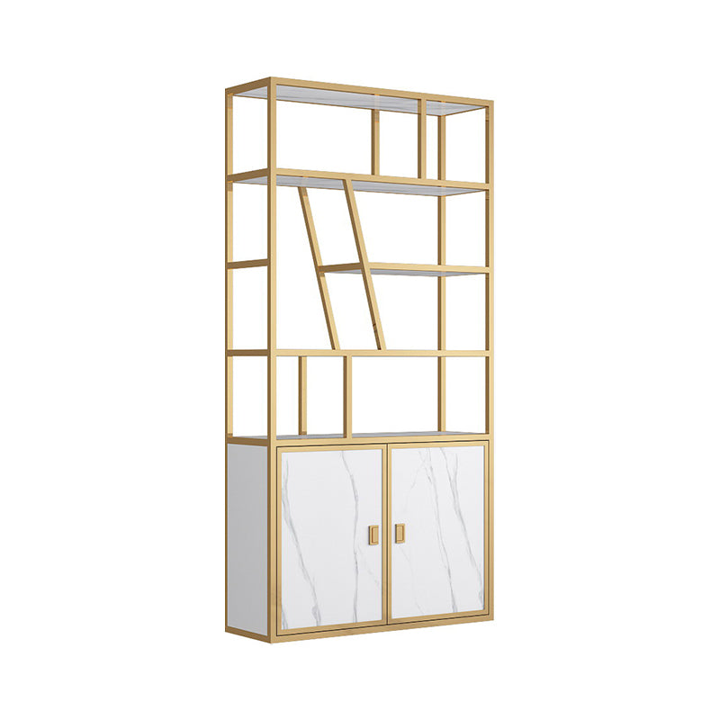 11.81 "W libreria in stile glam in stile libreria aperta con armadi per la casa dell'ufficio