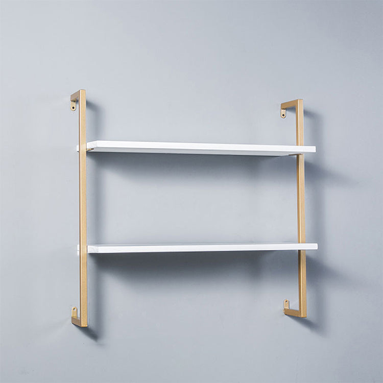 Industrial Wall Mounted Bookshelf Iron Frame Solid Wood Shelf Bookshelf