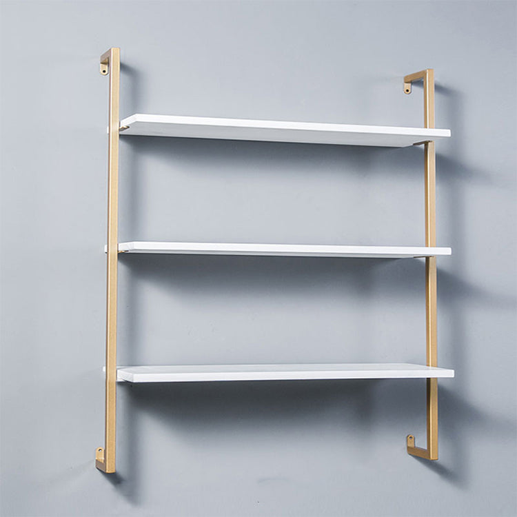Industrial Wall Mounted Bookshelf Iron Frame Solid Wood Shelf Bookshelf
