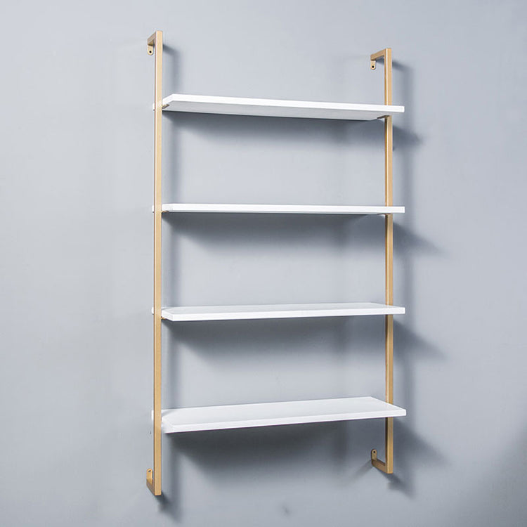 Industrial Wall Mounted Bookshelf Iron Frame Solid Wood Shelf Bookshelf