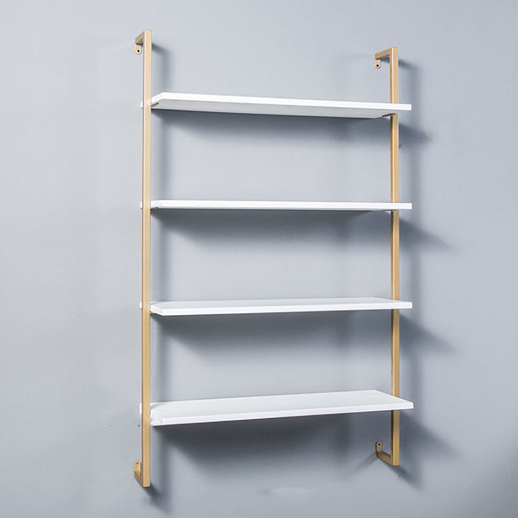 Industrial Wall Mounted Bookshelf Iron Frame Solid Wood Shelf Bookshelf