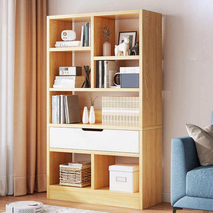 Scandinavian Style Bookshelf Engineered Wood Bookcase for Home Office Study Room