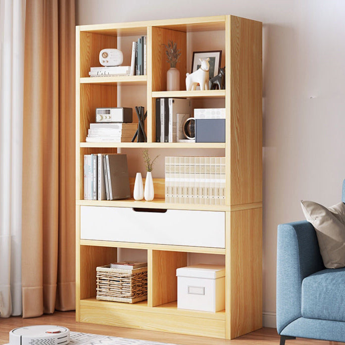 Scandinavian Style Bookshelf Engineered Wood Bookcase for Home Office Study Room