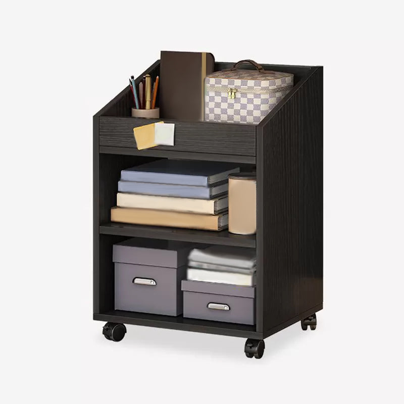 Modern Style Bookshelf Home Holzregalbuchhandel mit Zaubererrädern