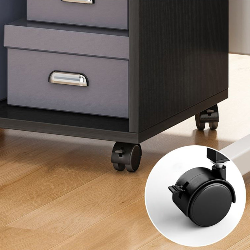 Modern Style Bookshelf Home Holzregalbuchhandel mit Zaubererrädern