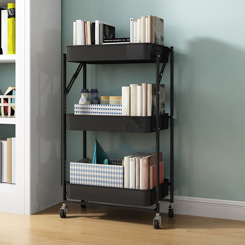 Moderner Stil 3-Shelf-Bücherregal 17.83 "l vertikales Regalbuch mit Zaubererrädern