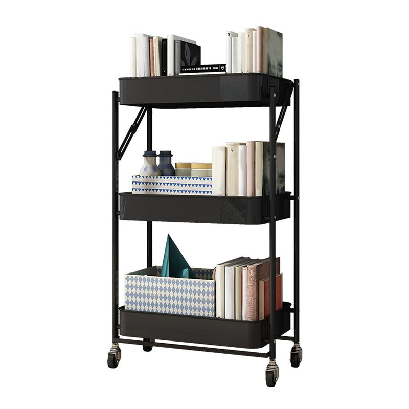 Moderner Stil 3-Shelf-Bücherregal 17.83 "l vertikales Regalbuch mit Zaubererrädern