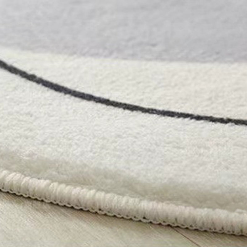 Beige Line Carpet Polyester Simple Carpet Stain Resistant Carpet for Home Decor