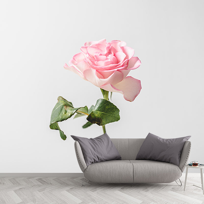 Modern Style Mural Wallpaper Romantic Rose Environment Friendly Bedroom Wall Mural