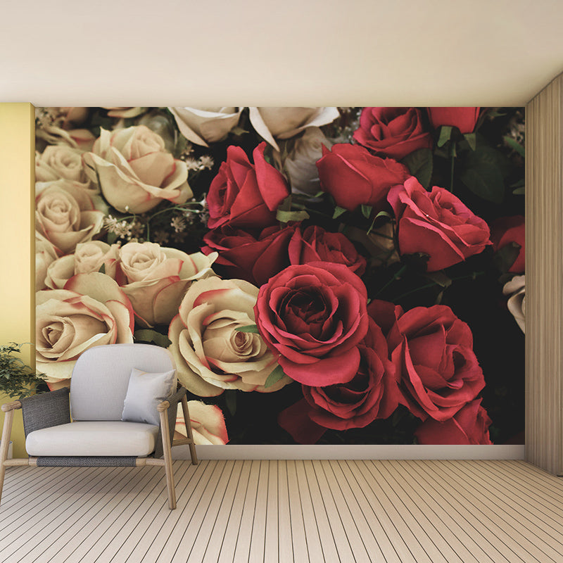 Environmental Wall Mural Wallpaper Beautiful Roses Living Room Wall Mural