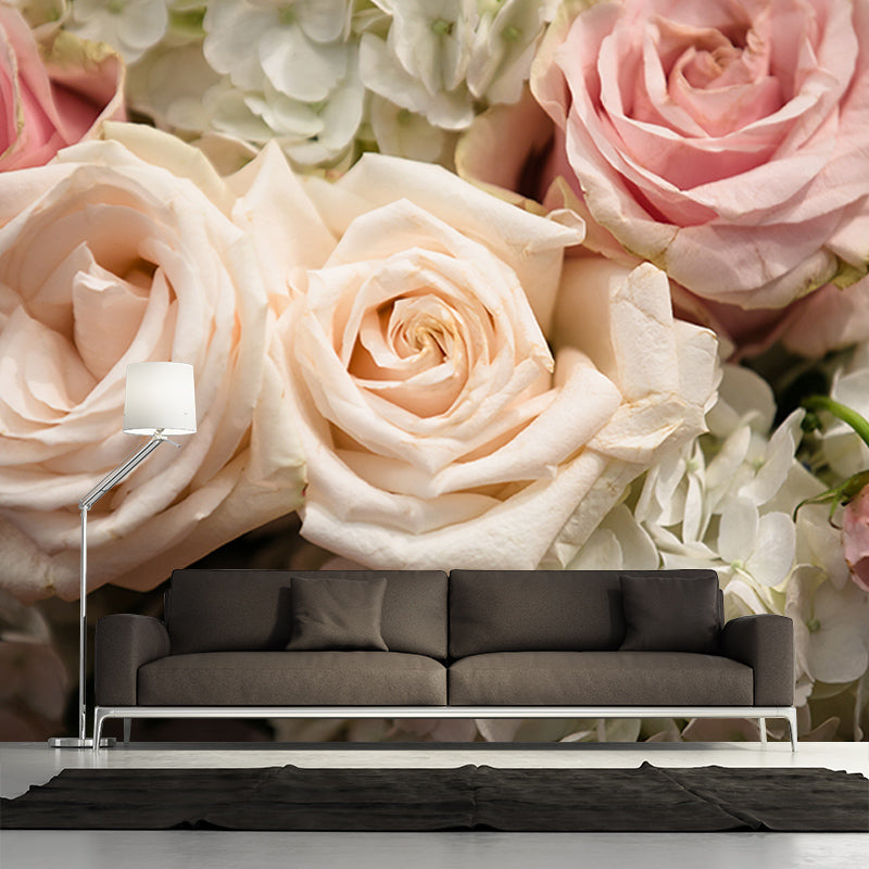 Environmental Wall Mural Wallpaper Beautiful Roses Living Room Wall Mural