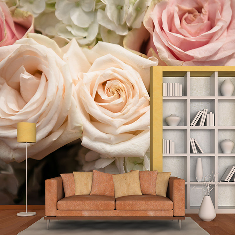 Environmental Wall Mural Wallpaper Beautiful Roses Living Room Wall Mural