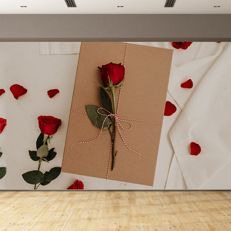 Modern Style Wall Mural Wallpaper Beautiful Roses Bedroom Wall Mural
