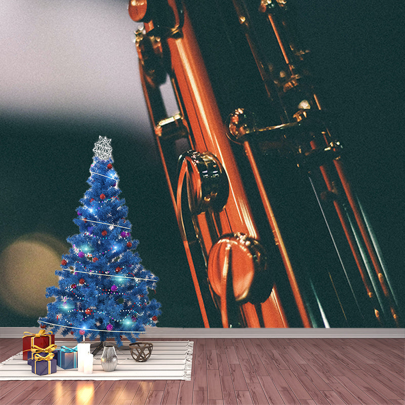 Beautiful Photography Mural Wallpaper Musical Instruments Decorative Indoor Wall Mural
