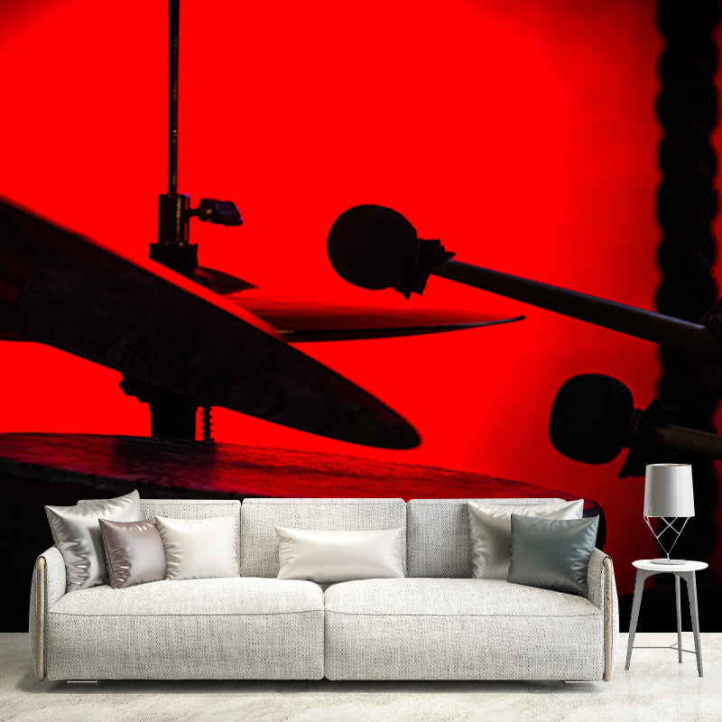 Beautiful Photography Mural Wallpaper Musical Instruments Decorative Indoor Wall Mural