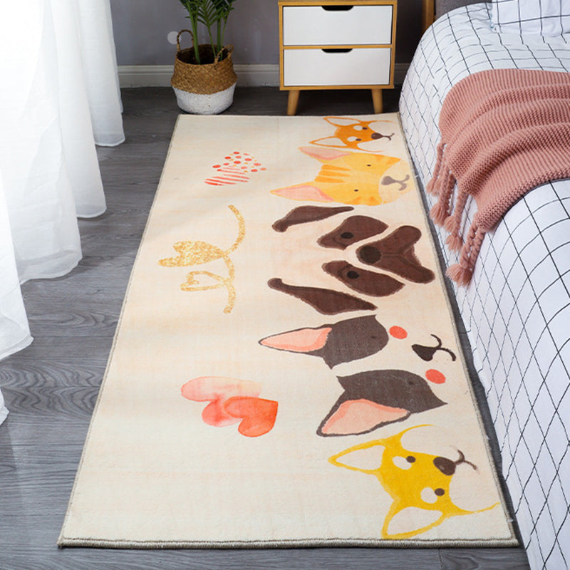 Tapis à tendance rose décor de la maison silhouette imprimé tapis résistante à la tache pour le salon