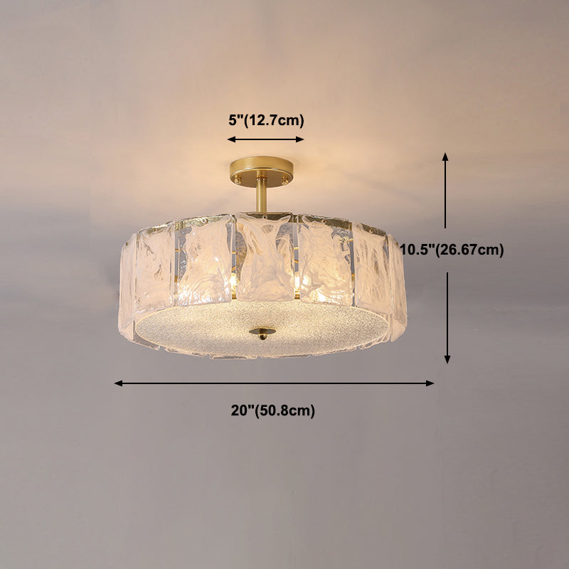Luz de techo cilíndrico múltiple iluminación de techo de vidrio de estilo moderno para sala de estar