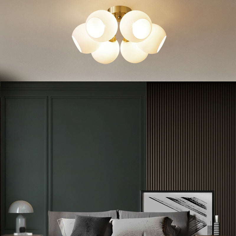Luz de techo esférico múltiple iluminación de techo de vidrio de estilo moderno para sala de estar
