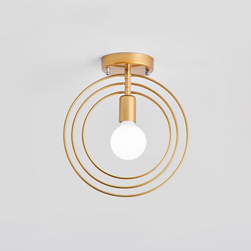 Geometrische metalen tint Vloeg plafondlicht industriële stijl 1 lichtspoelmontage armatuur