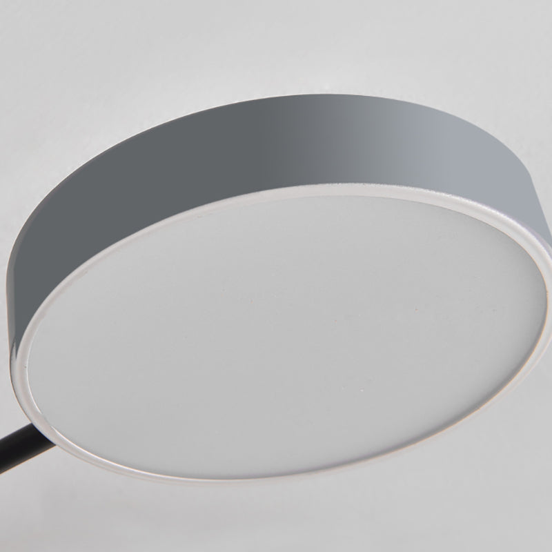 Luz de techo redondo nórdico Luz de montura de montura de luz múltiple con madera para dormitorio