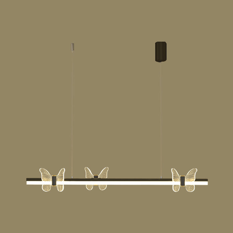 Linear Shape Island Lights Modern Style Metal 4-Light Island Lighting