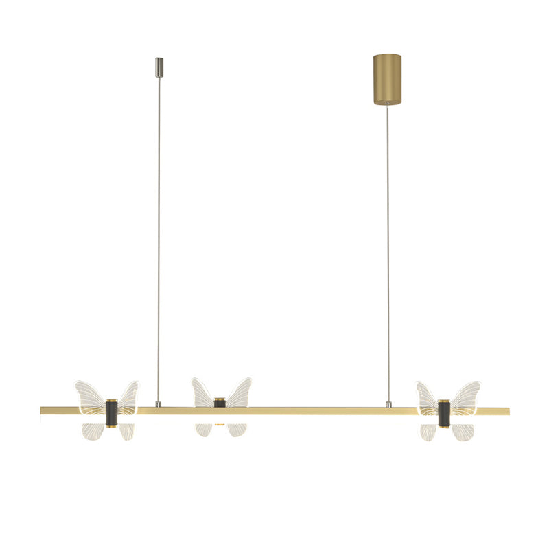 Linear Shape Island Lights Modern Style Metal 4-Light Island Lighting