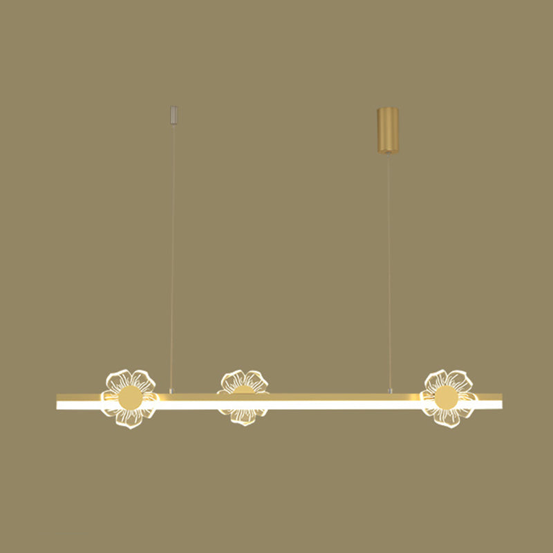 Linear Shape Island Lights Modern Style Metal 4-Light Island Lighting