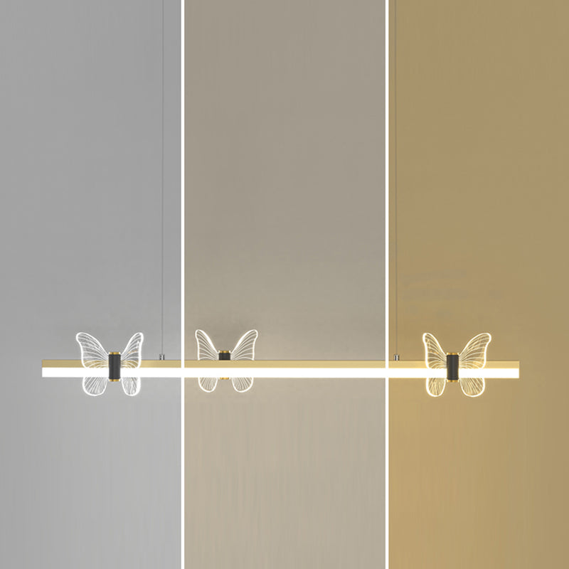 Linear Shape Island Lights Modern Style Metal 4-Light Island Lighting