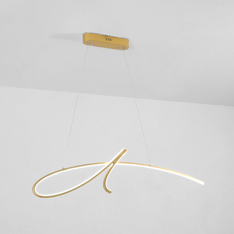 Lineare Form Island Light Modern Style Metal 1 Light Island Lighting