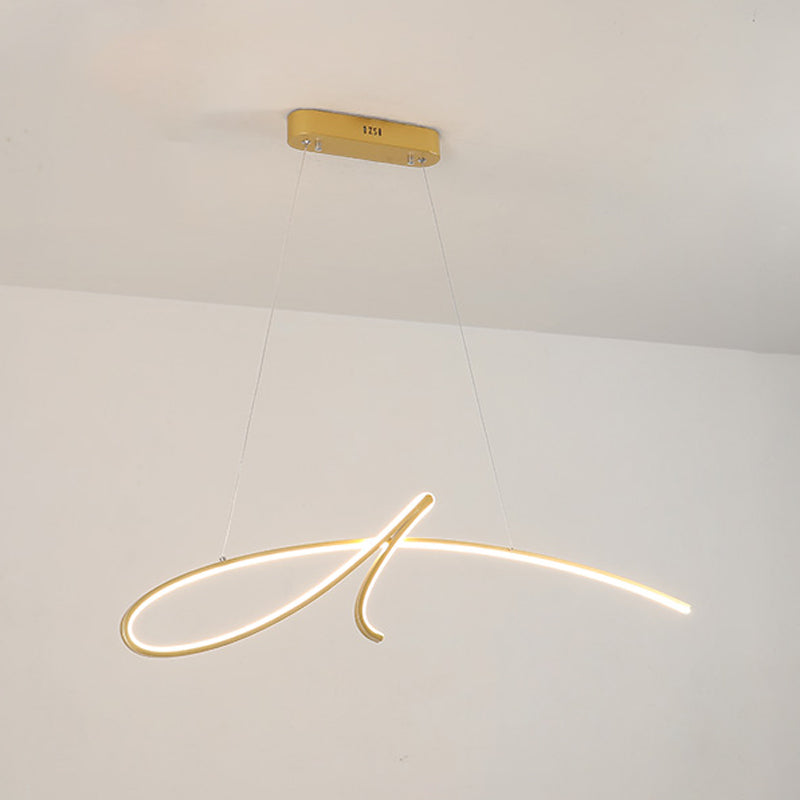 Lineare Form Island Light Modern Style Metal 1 Light Island Lighting