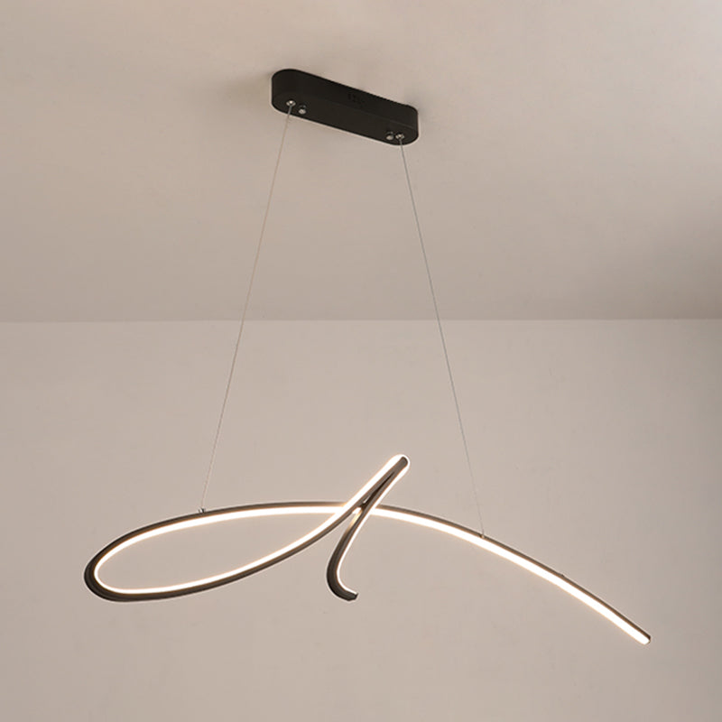 Lineare Form Island Light Modern Style Metal 1 Light Island Lighting