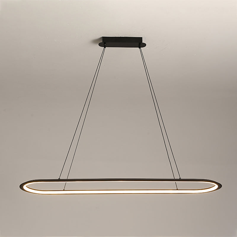 Linear Shape Island Light Modern Style Metal Single Light Island Lighting