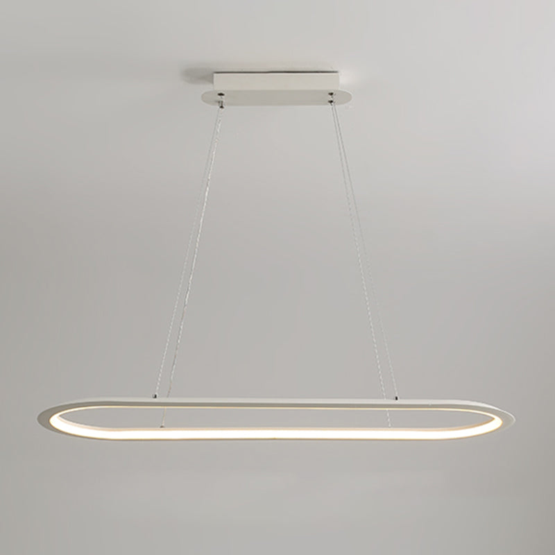 Linear Shape Island Light Modern Style Metal Single Light Island Lighting