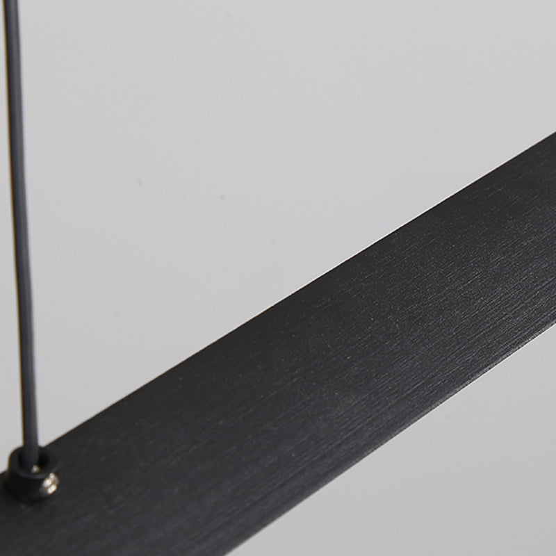 Linear Shape Island Light Modern Style Metal Single Light Island Lighting