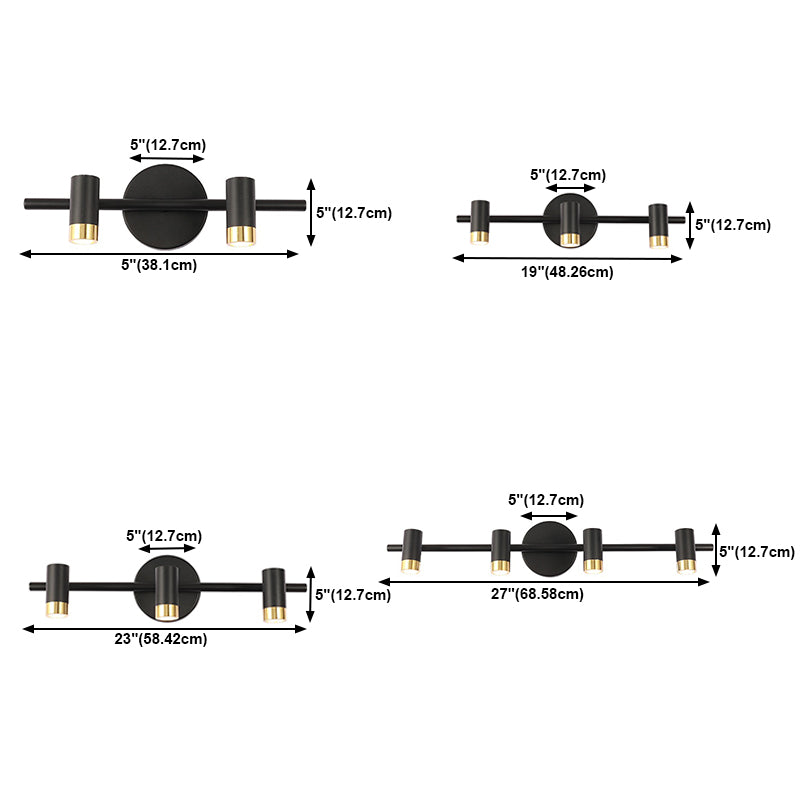 Modern Simple Style Iron Vanity Light Cylinder Shape Vanity Lamp for Shower Room