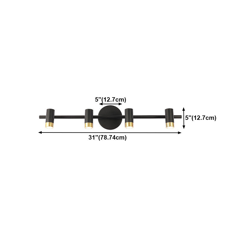 Modern Simple Style Iron Vanity Light Cylinder Shape Vanity Lamp for Shower Room